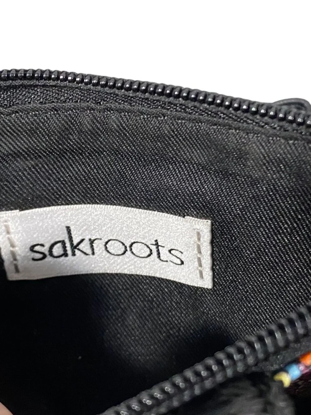 Sakroots artist circle Colorful coated Canvas Wristlet Wallet w/ wrist strap